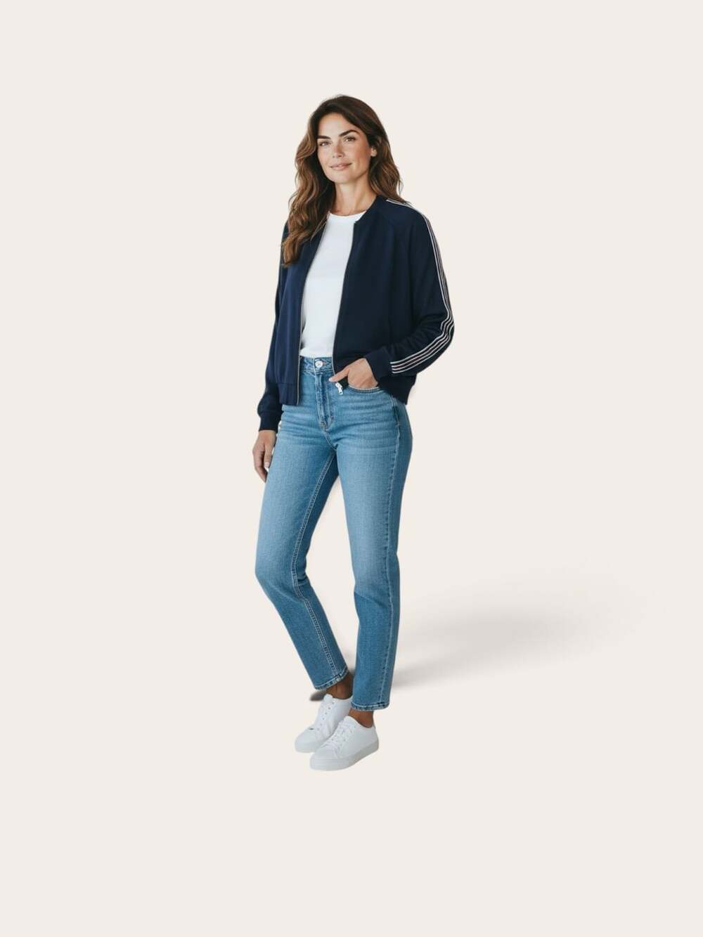 Ted Baker Bomber Jacket Size 3 Blue Navy